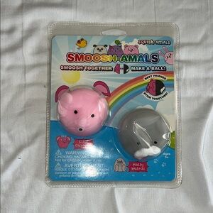 Pink and Gray Squish Toy Set